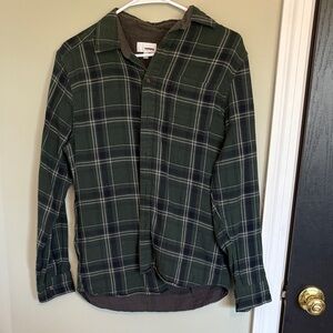 Sonoma Green Plaid Casual Button Down Shirt